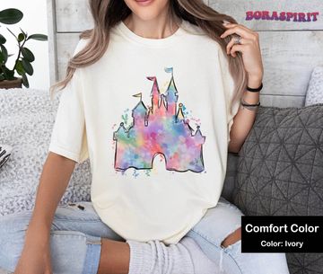 Discover Watercolor Castle T Shirt, Disney Magic Kingdom Shirt