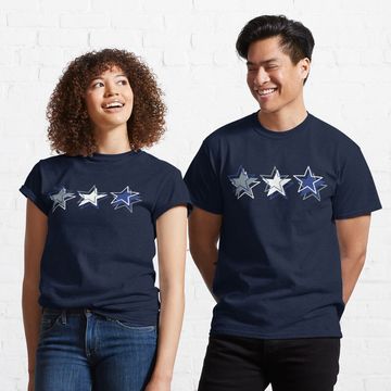 Discover Dallas Cowboys Pattern, Navy Background Classic T-Shirt