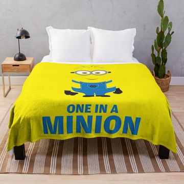 Discover One in a minion Cartoon Throw Blanket, Comfortable Blanket for Men, Women, Kids, Home Decor Gift Ideas