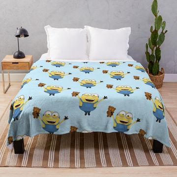 Discover Bob minion Cartoon Throw Blanket, Comfortable Blanket for Men, Women, Kids, Home Decor Gift Ideas