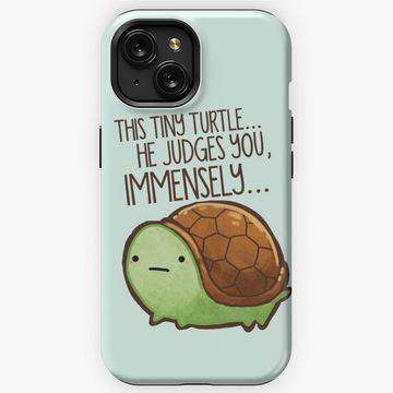Discover This turtle.. he judges you. iPhone Case