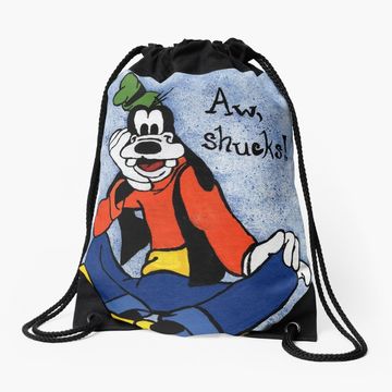 Discover Goofy Painting Drawstring Bag, Disney Bag, Cartoon Bag, Gift