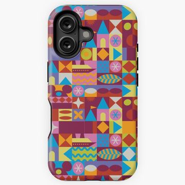 Discover Retro Color Blocks iPhone Case