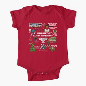 Discover Christmas Vacation Collage Baby One-Piece
