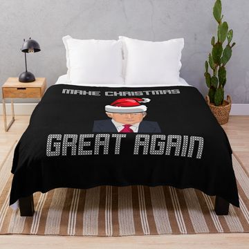 Discover Make Christmas Great Again T Shirt Throw Blanket