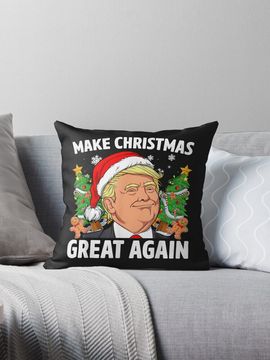 Discover Trump Make Christmas Great Again Ugly Christmas Sweaters Pillow