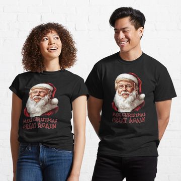 Discover Funny Christmas Trump Santa Make Christmas Great Again Classic T-Shirt