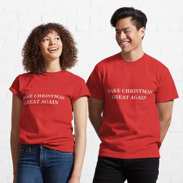 Discover Make Christmas Great Again. Text Based Typography Design Classic T-Shirt