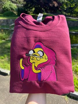 Discover Wizard Jake Embroidered Sweater, Cartoon Birthday Gift Her Him Hoodie, Adventure Time Travel T-shirt, Jake the Dog Video Game Aesthetic