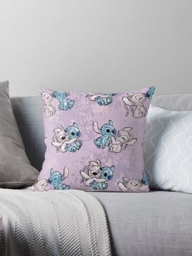 Discover Lilo & Stitch Angel Watercolor  Throw  Pillow