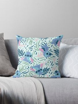 Discover Cute Stitch Seamless Pattern Throw  Pillow