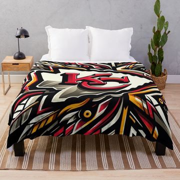 Discover Chiefs Football Throw Blanket