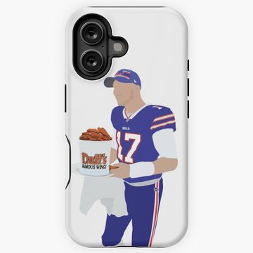 Discover Josh Allen, Buffalo Bills, Duff's Chicken Wings Sticker iPhone Case
