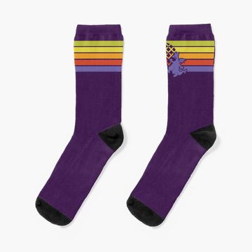 Discover Retro Dragon Stripes Socks