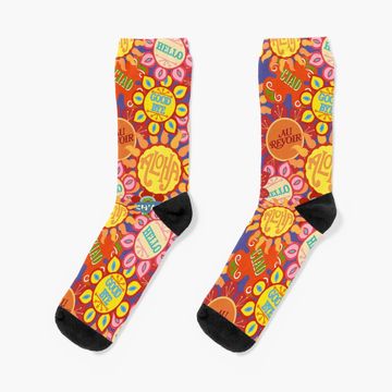 Discover It's a Small World Flowers (original) Socks