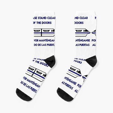 Discover Blue Monorail Socks