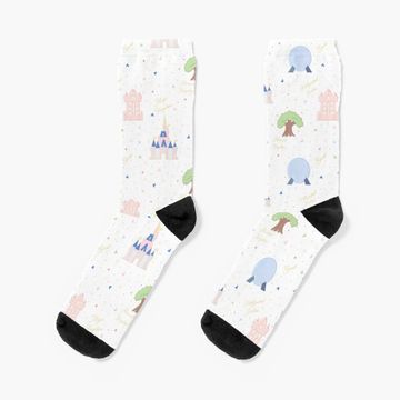 Discover Four Magic Kingdoms Pattern Socks