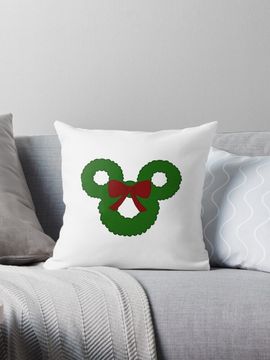 Discover Disney Christmas Wreath 2 Pillow
