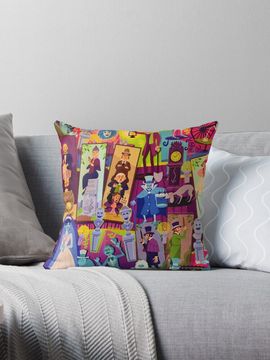 Discover Retro Mansion Collage Pillow