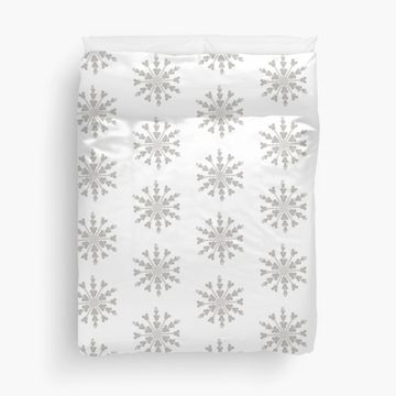 Discover Hidden Mickey Snowflake Duvet Cover