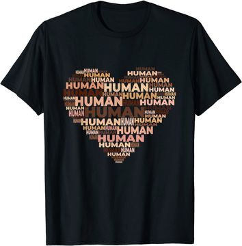 Discover Human Skin Tone Heart Anti-Racist T-Shirt