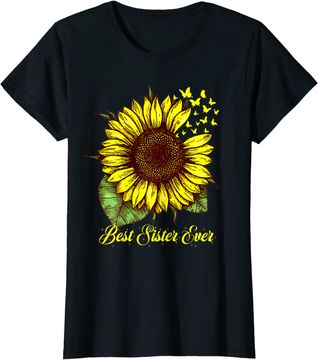 Discover Womens Best Sister Ever Sunflower Gift Long Sleeves