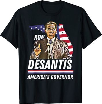Discover Ron Desantis America's Governor Florida US Flag T Shirt