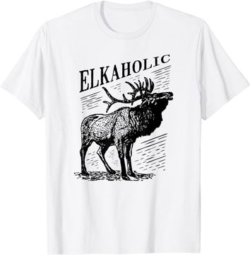 Discover Funny Elk Hunting Hoodie Elkaholic For Hunters Hoodie