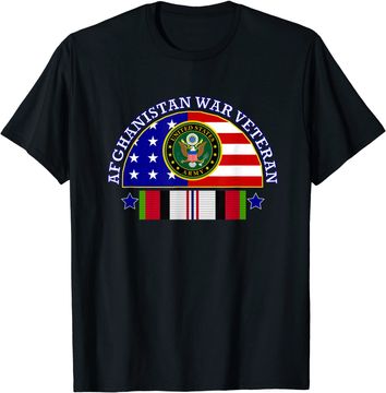 Discover Army Afghanistan War Veteran Patch Image T-Shirt