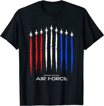 Discover Air Force US Veterans American Flag T Shirt