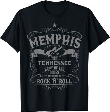 Discover Memphis Tennessee Blues Country Music Guitar T-Shirt