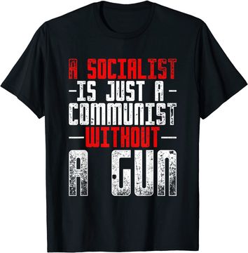 Discover Anti Communist Capitalist Liberty Gift Funny Anti Socialism T-Shirt