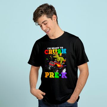 Discover Cool I'm Ready To Crush PRE-K Monster Truck Dinosaur T-Rex Hoodie