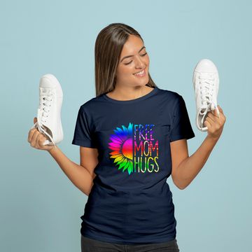 Discover Womens Free Mom Hugs Long Sleeves - LGBT Rainbow Sunflower Long Sleeves Long Sleeves