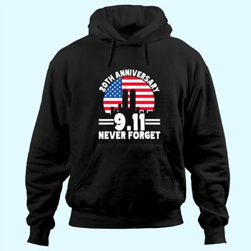 Discover Never Forget 9 11 20th Anniversary Retro Patriot Day 2021 Hoodie