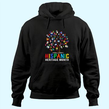 Discover National Hispanic Heritage Month Hand Flag Tree Roots Latino Hoodie