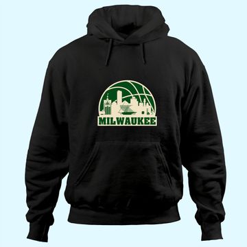 Discover Milwaukee Basketball Vintage Cityscape Hoodie