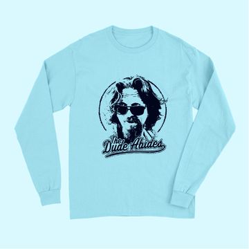Discover The Big Lebowski The Dude Abides Classic Circle Logo Long Sleeves