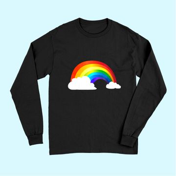Discover Rainbow Long Sleeves - Shiny Rainbow in the Clouds