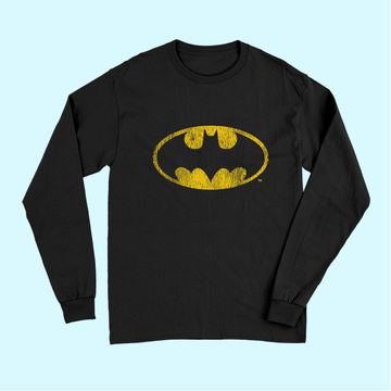 Discover DC Comics Batman Distressed Classic Logo Long Sleeves