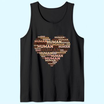Discover Human Skin Tone Heart Anti-Racist Tank Top