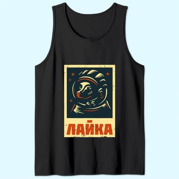 Discover Laika dog Sputnik space travel Tank Top