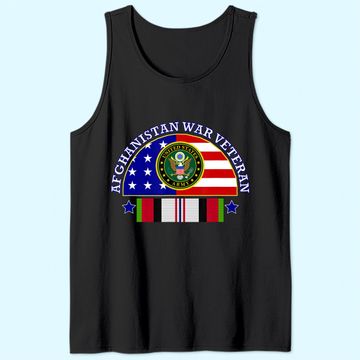 Discover Army Afghanistan War Veteran Patch Image Tank Top