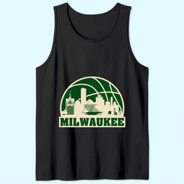 Discover Milwaukee Basketball Vintage Cityscape Tank Top