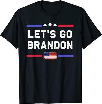 Discover Let's Go Brandon Conservative Anti Liberal US Flag T-Shirt