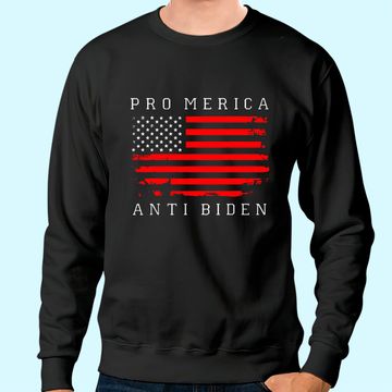 Discover PRO AMERICA ANTI BIDEN FLAG IMPEACH JOE BIDEN ANTI BIDEN Sweatshirt