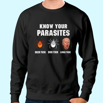 Discover Know Your Parasites Anti Joe Biden Sweatshirt