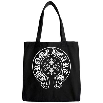 Discover Chrome Heart Print Men's Tote Bag Crew Neck Tote Bag