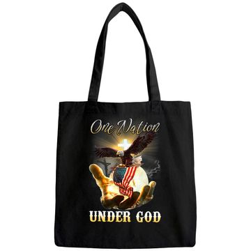 Discover Eagle USA Christian Patriot One Nation Under God Tote Bag