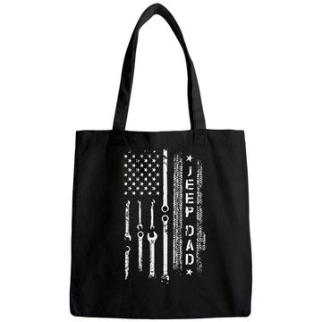 Discover Jeep Dad Americans Flag Tote Bag